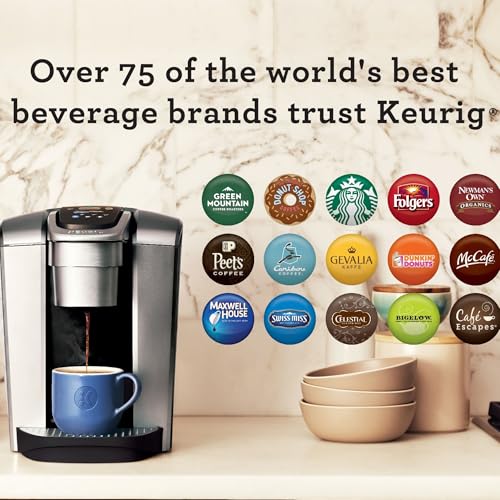 Keurig K Elite Single Serve Coffee Maker Strength & Temp Control Iced 8-12oz Brushed Slate