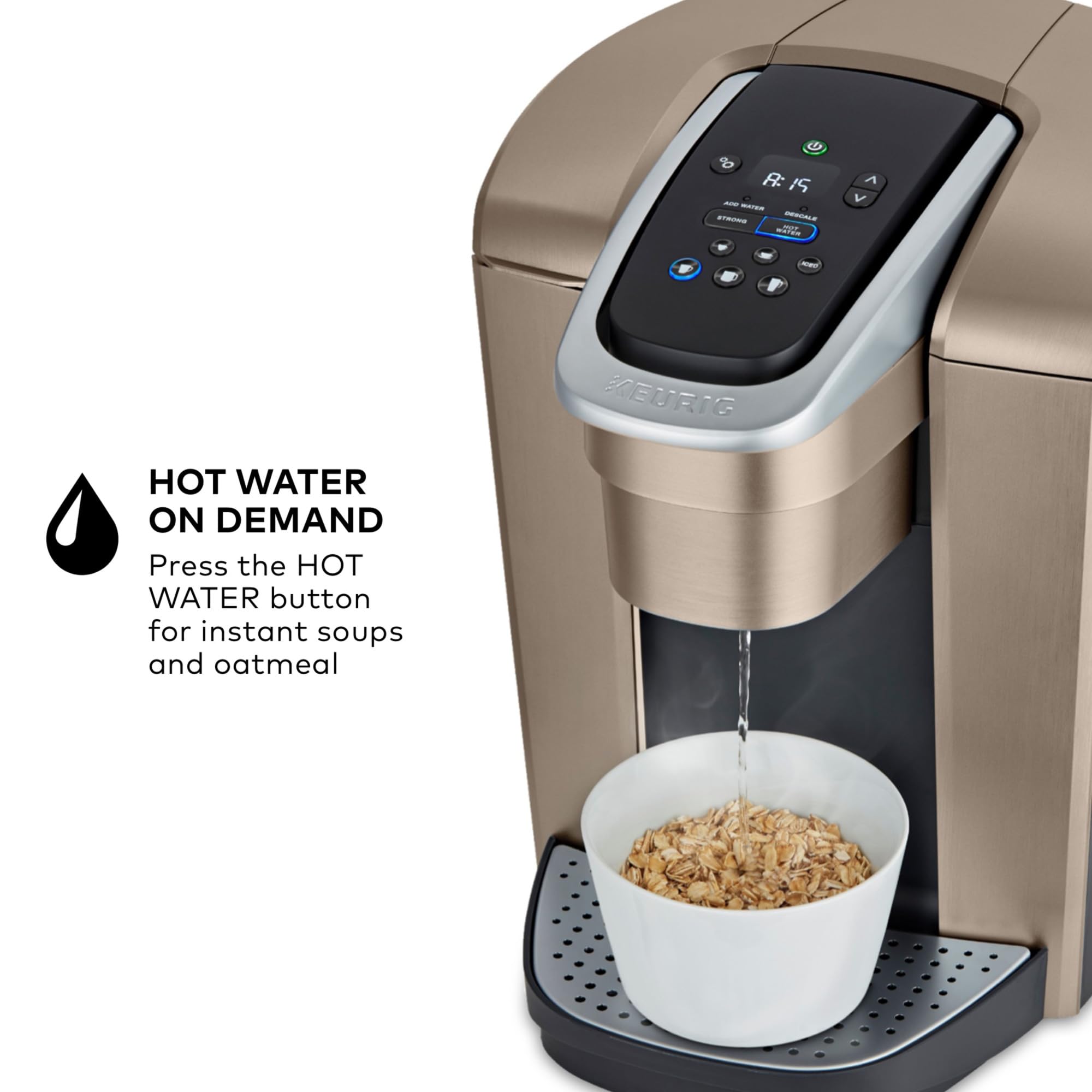 Keurig K Elite Single Serve Coffee Maker Strength & Temp Control Iced 8-12oz Brushed Slate
