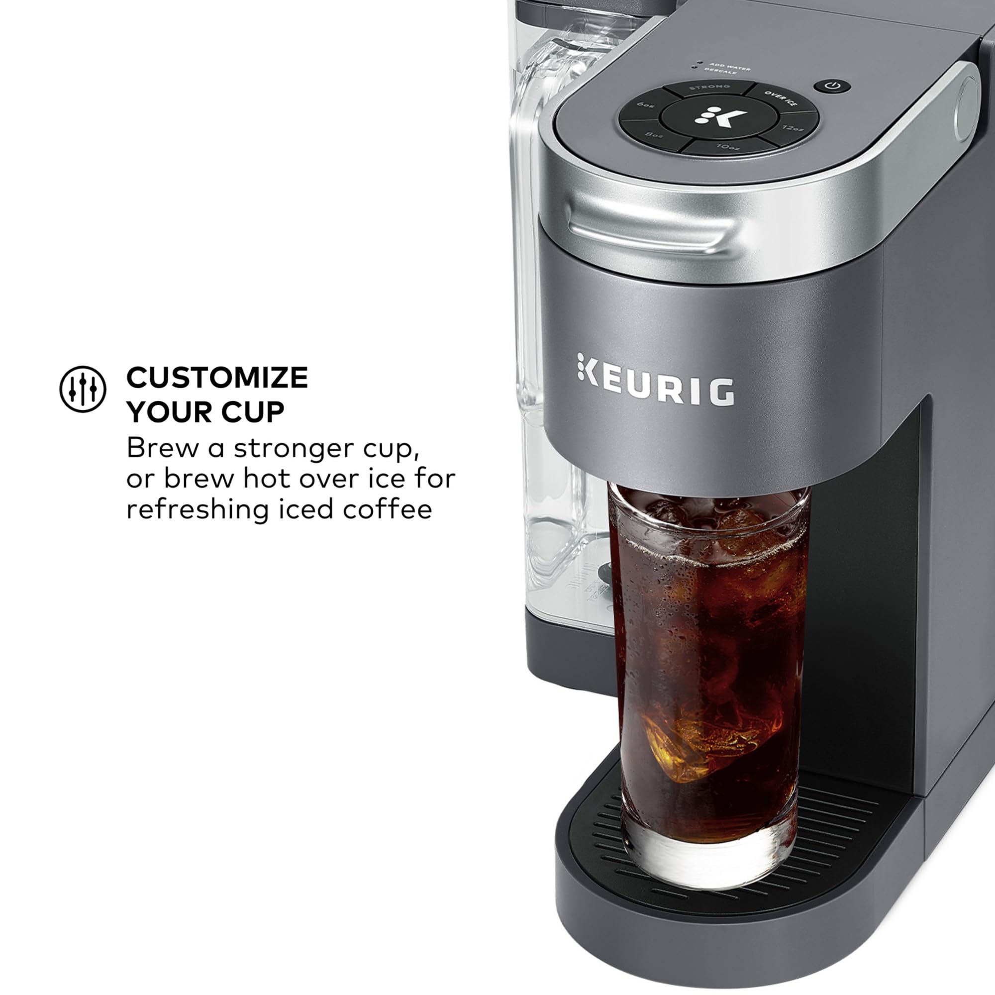 Keurig K Supreme Single Serve Coffee Maker MultiStream 4 Brew Sizes 66oz Reservoir Black