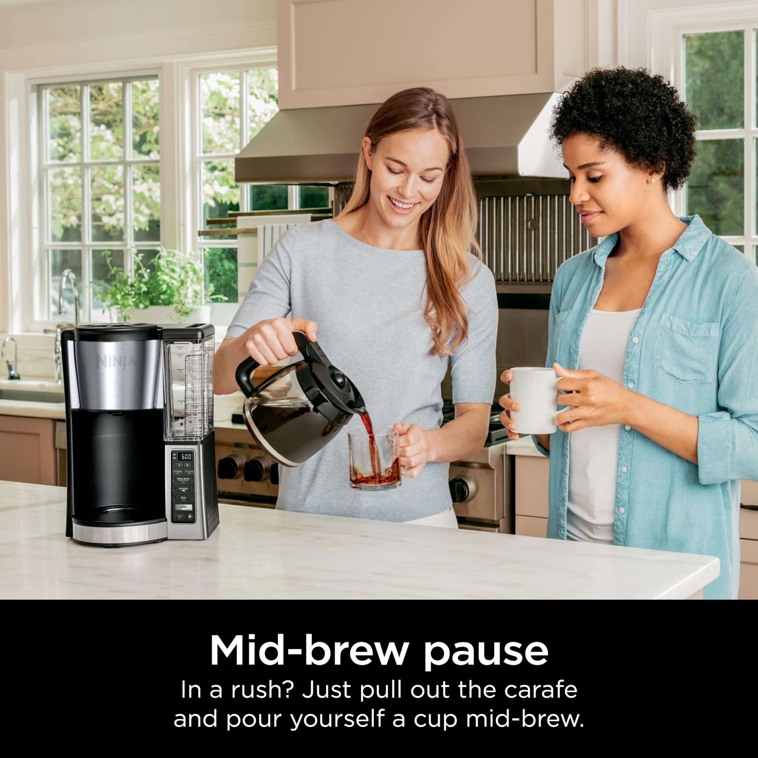 Ninja 12 Cup Programmable Coffee Brewer 2 Brew Styles 60oz Reservoir Black Stainless