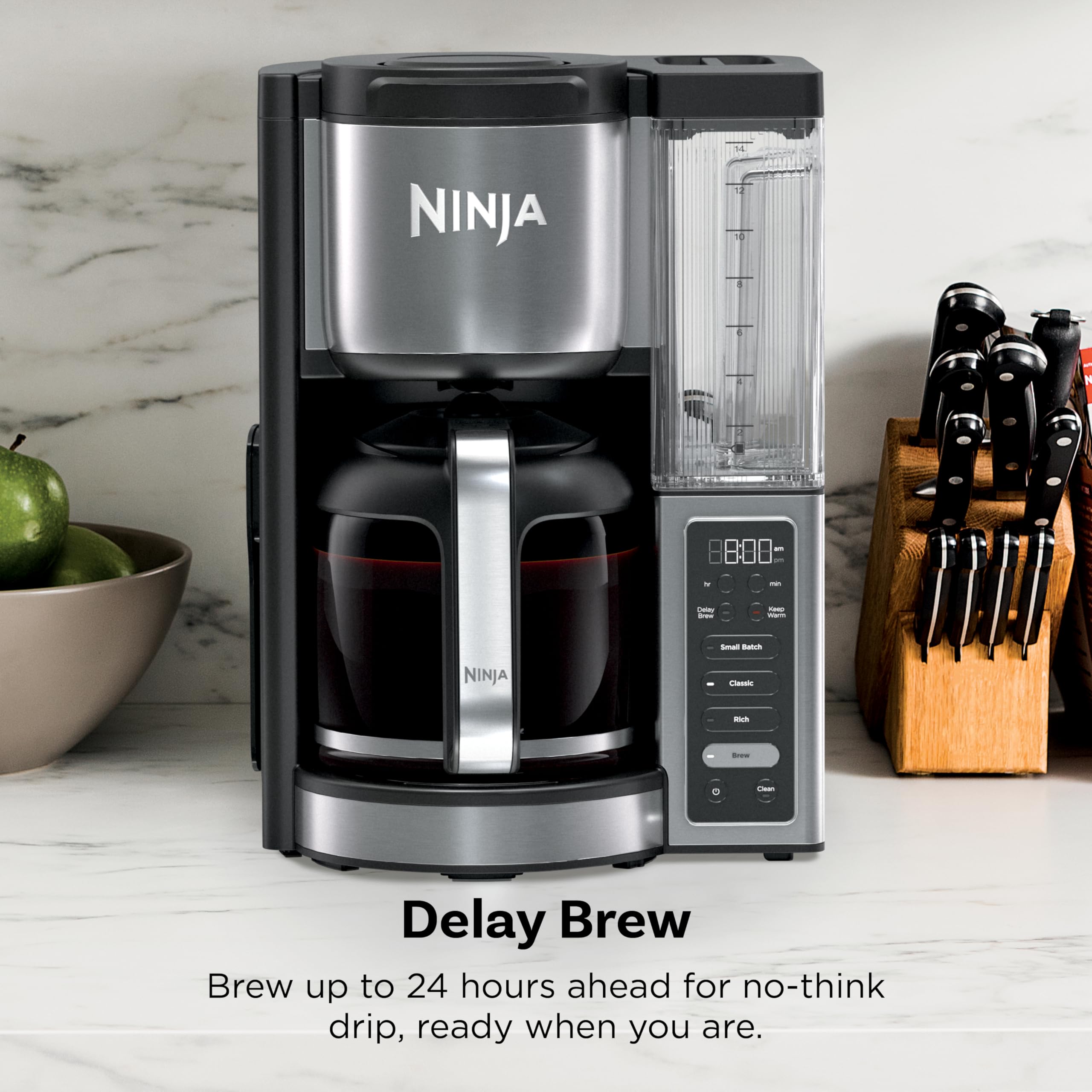 Ninja 12 Cup Programmable Coffee Brewer 2 Brew Styles 60oz Reservoir Black Stainless