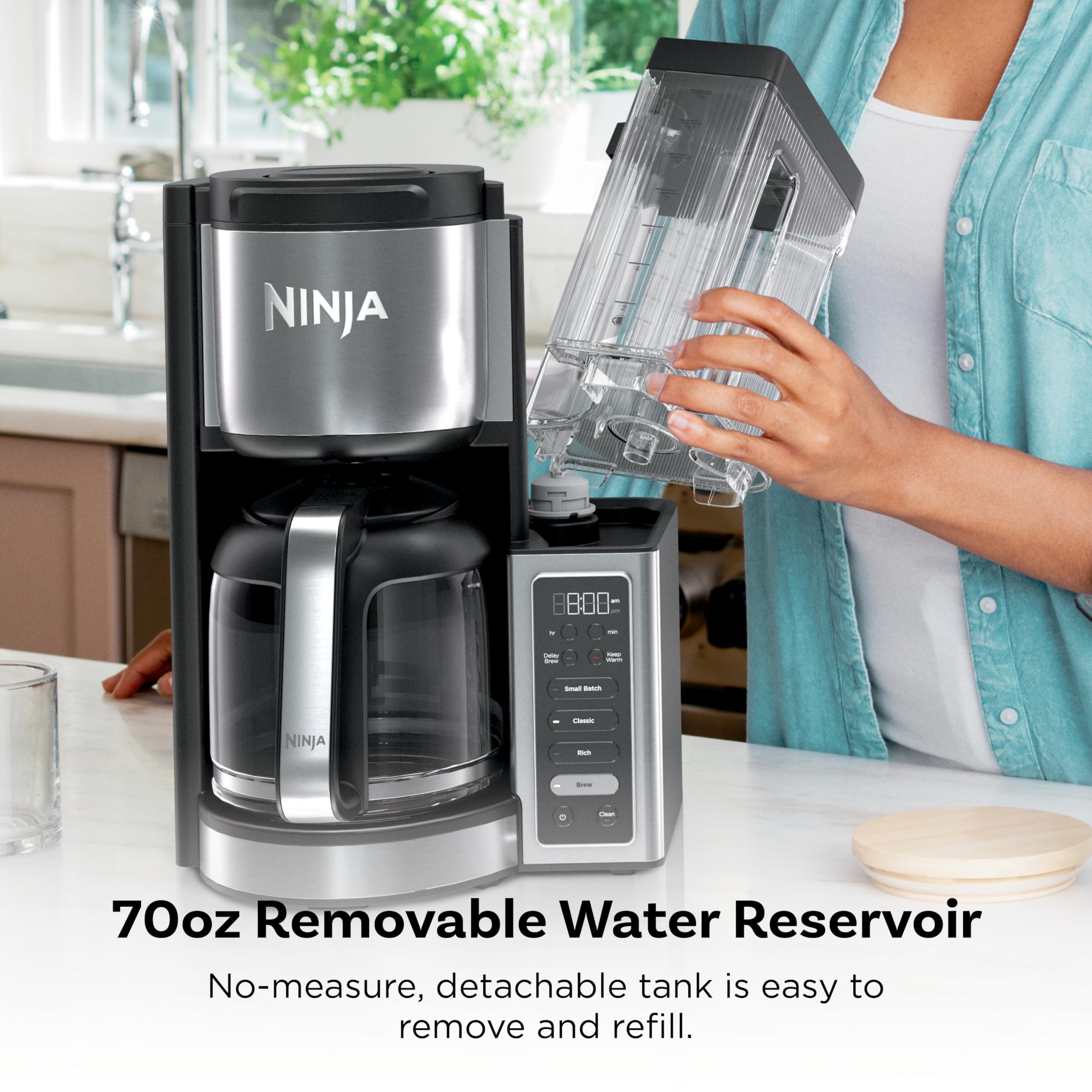 Ninja 12 Cup Programmable Coffee Brewer 2 Brew Styles 60oz Reservoir Black Stainless