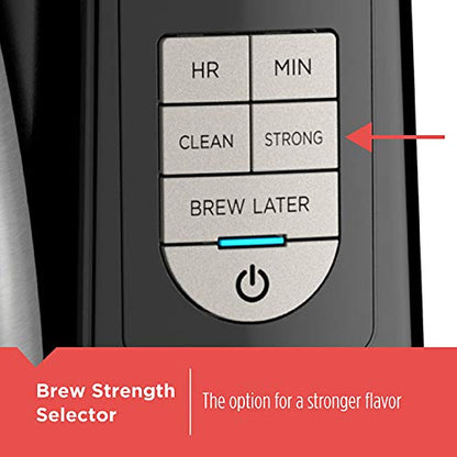 BLACK+DECKER 12 Cup Thermal Programmable Coffee Maker Brew Strength VORTEX CM2046S