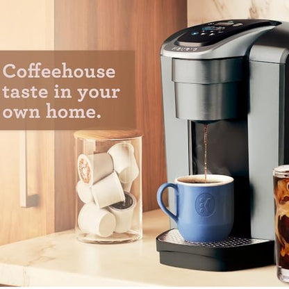 Keurig K Elite Single Serve Coffee Maker Strength & Temp Control Iced 8-12oz Brushed Slate