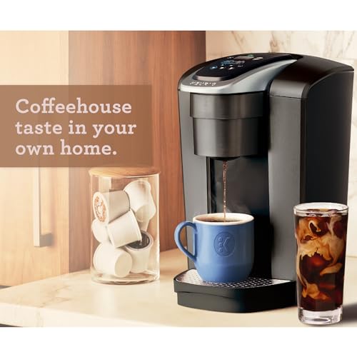 Keurig K Elite Single Serve Coffee Maker Strength & Temp Control Iced 8-12oz Brushed Slate
