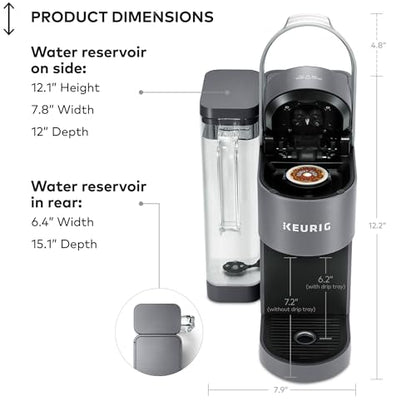 Keurig K Supreme Single Serve Coffee Maker MultiStream 4 Brew Sizes 66oz Reservoir Black