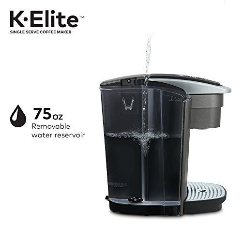 Keurig K Elite Single Serve Coffee Maker Strength & Temp Control Iced 8-12oz Brushed Slate