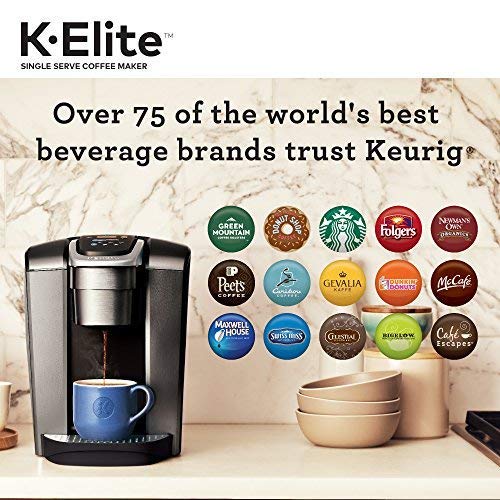 Keurig K Elite Single Serve Coffee Maker Strength & Temp Control Iced 8-12oz Brushed Slate
