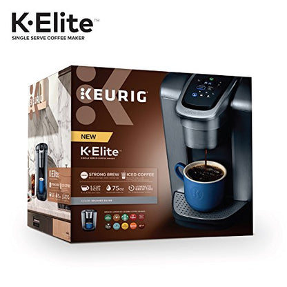 Keurig K Elite Single Serve Coffee Maker Strength & Temp Control Iced 8-12oz Brushed Slate