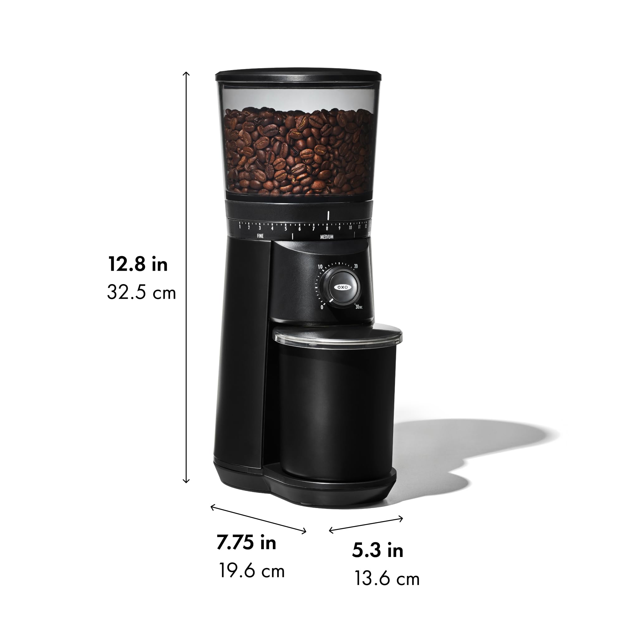 OXO Brew Conical Burr Coffee Grinder Stainless Steel One Touch Smart Grind