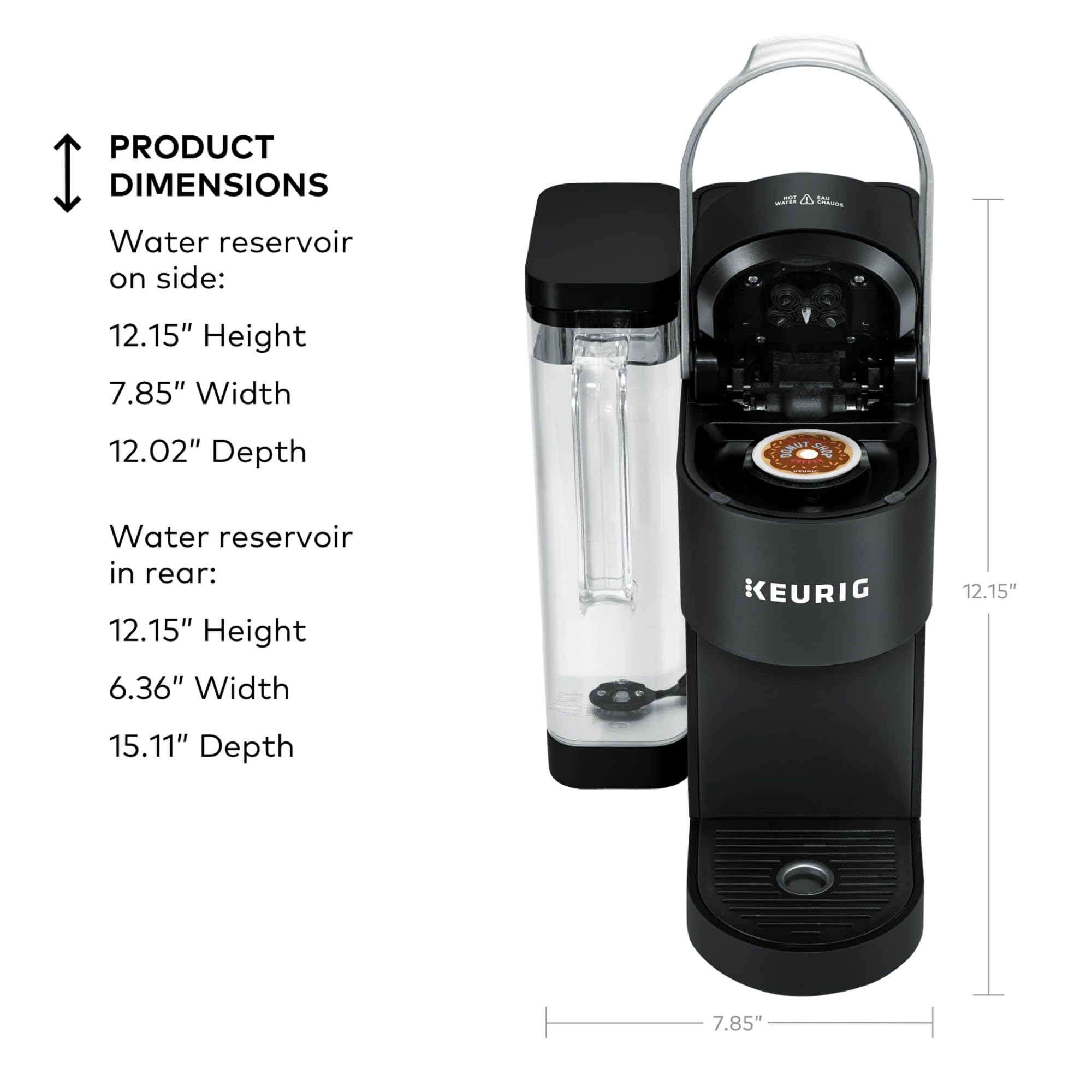 Keurig K Supreme Single Serve Coffee Maker MultiStream 4 Brew Sizes 66oz Reservoir Black