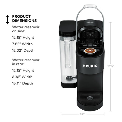 Keurig K Supreme Single Serve Coffee Maker MultiStream 4 Brew Sizes 66oz Reservoir Black
