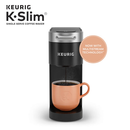 Keurig K Slim Single Serve Coffee Maker Multistream 3 Brew Sizes 46oz Reservoir Black