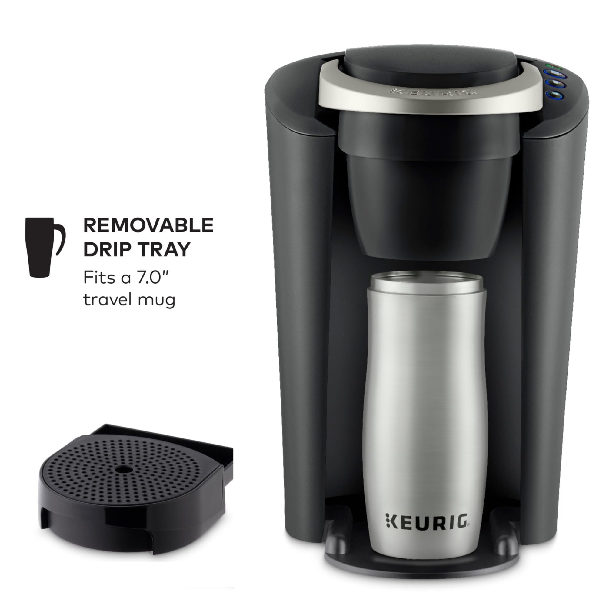 Keurig K Compact Single Serve Coffee Maker 3 Brew Sizes 36oz Reservoir Black