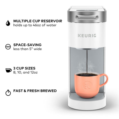 Keurig K Slim Single Serve Coffee Maker Multistream 3 Brew Sizes 46oz Reservoir Black