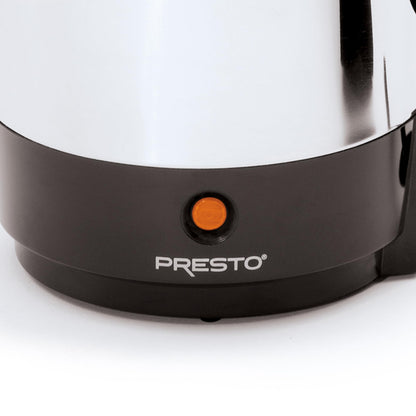 Presto 02811 Stainless Steel Electric Coffee Percolator 12 Cup Easy Pour Stay Cool