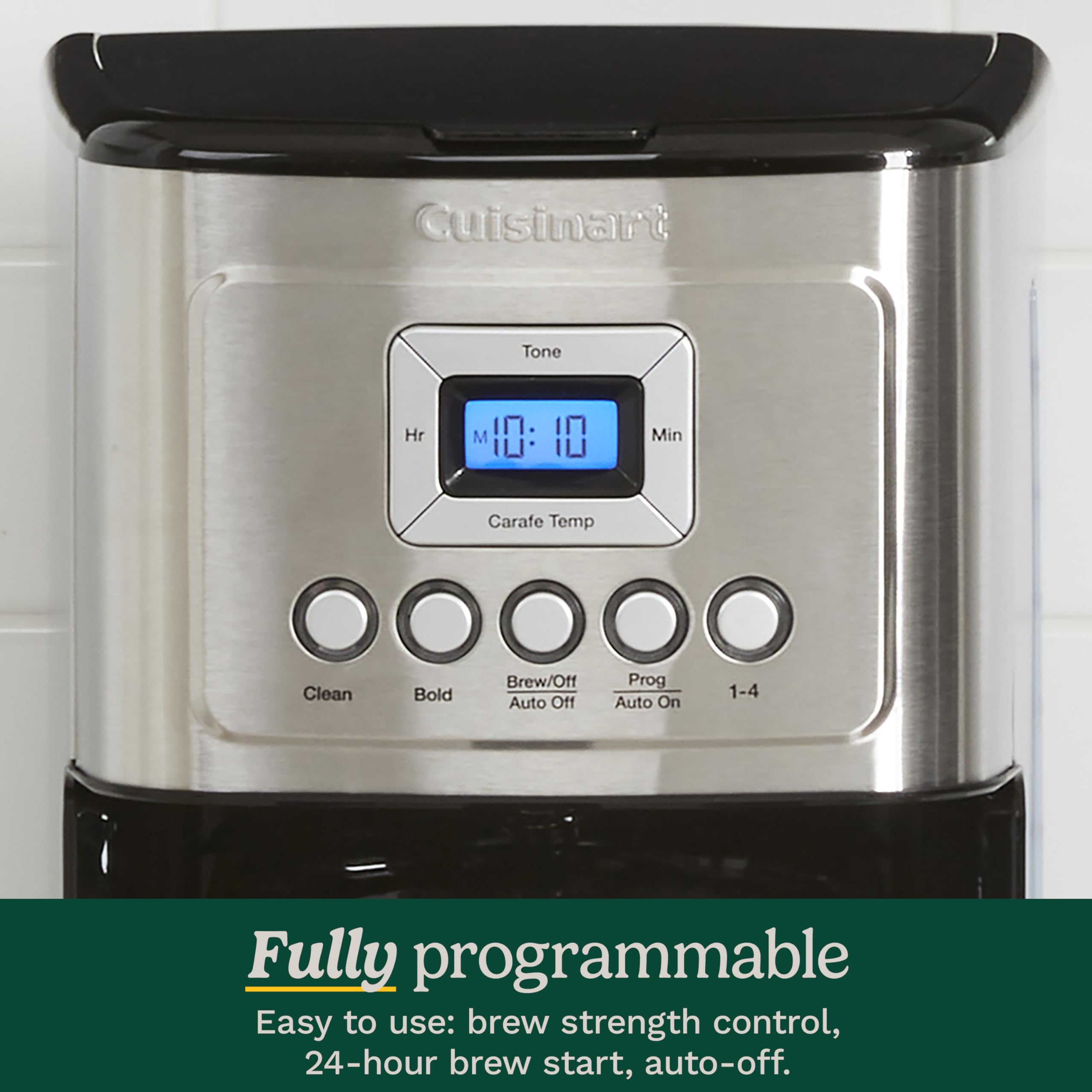 Cuisinart 14 Cup Programmable Coffee Maker PerfecTemp Glass Carafe DCC-3200NAS Stainless