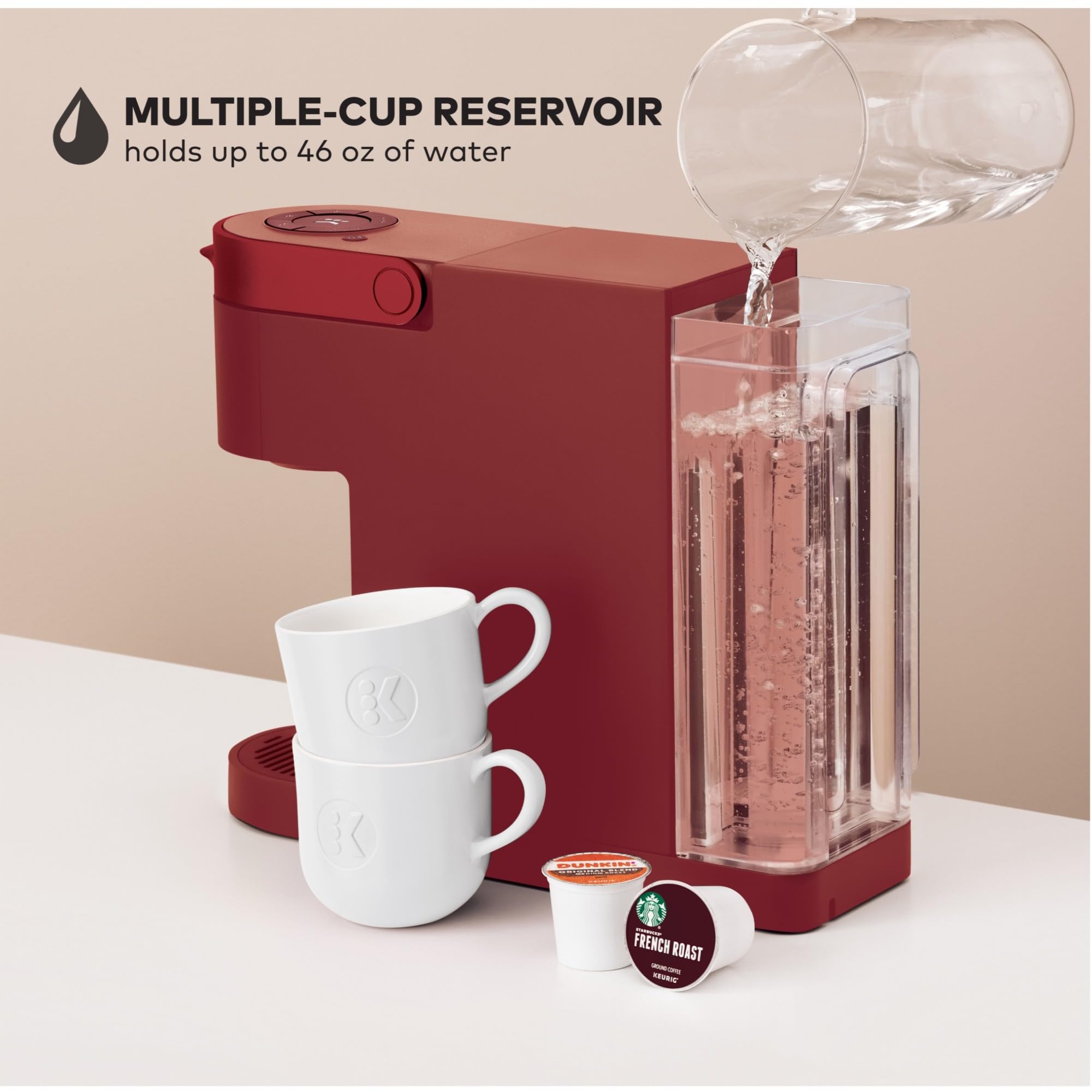 Keurig K Slim Single Serve Coffee Maker Multistream 3 Brew Sizes 46oz Reservoir Black