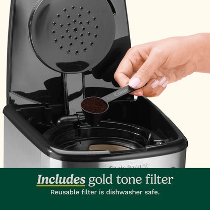 Cuisinart 14 Cup Programmable Coffee Maker PerfecTemp Glass Carafe DCC-3200NAS Stainless