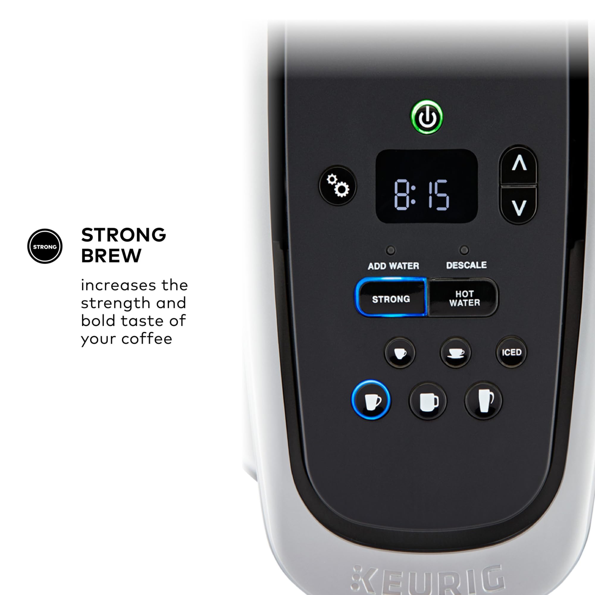 Keurig K Elite Single Serve Coffee Maker Strength & Temp Control Iced 8-12oz Brushed Slate