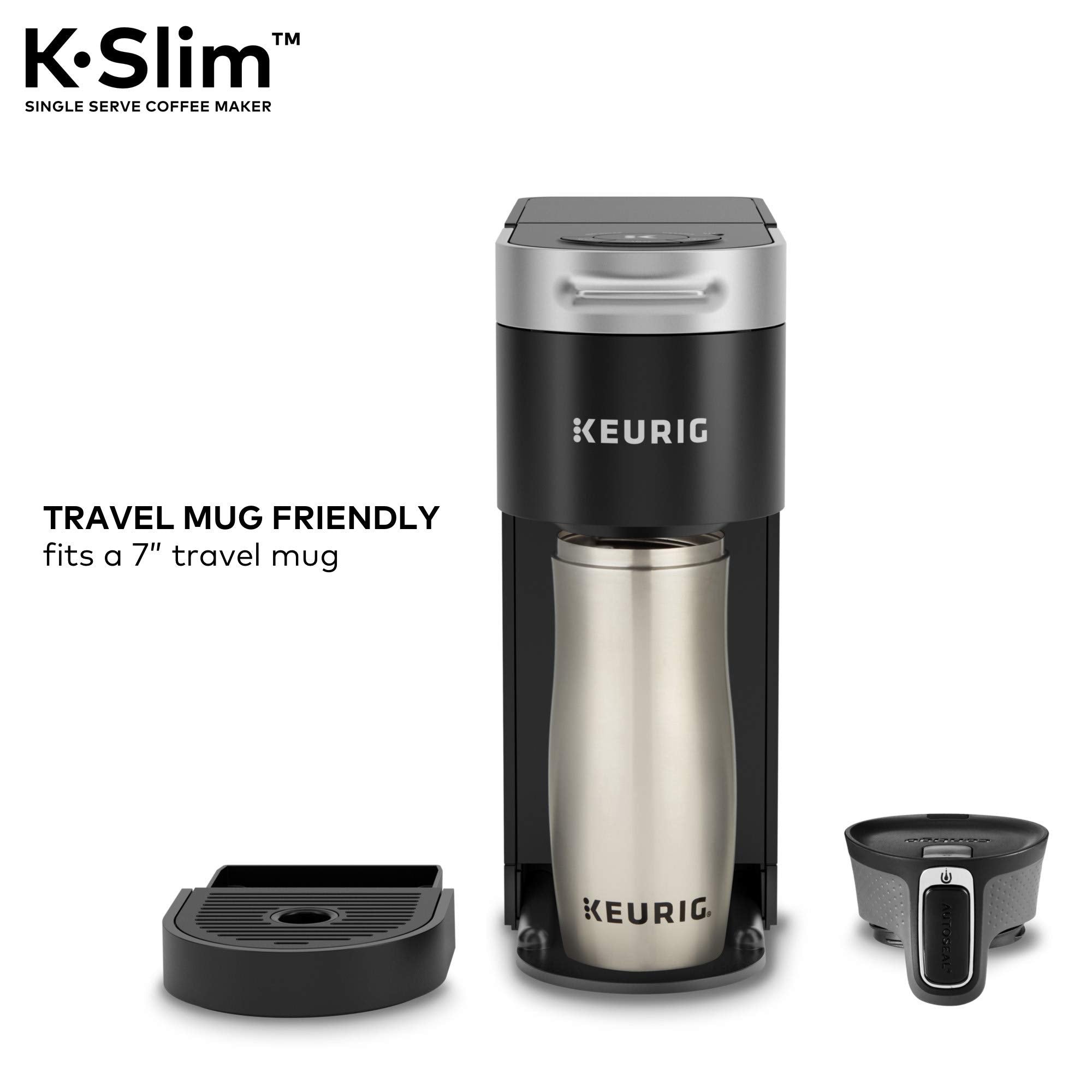 Keurig K Slim Single Serve Coffee Maker Multistream 3 Brew Sizes 46oz Reservoir Black