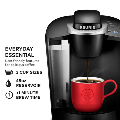 Keurig K Classic Single Serve Coffee Maker 3 Brew Sizes 48oz Reservoir Black