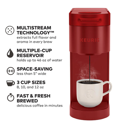 Keurig K Slim Single Serve Coffee Maker Multistream 3 Brew Sizes 46oz Reservoir Black