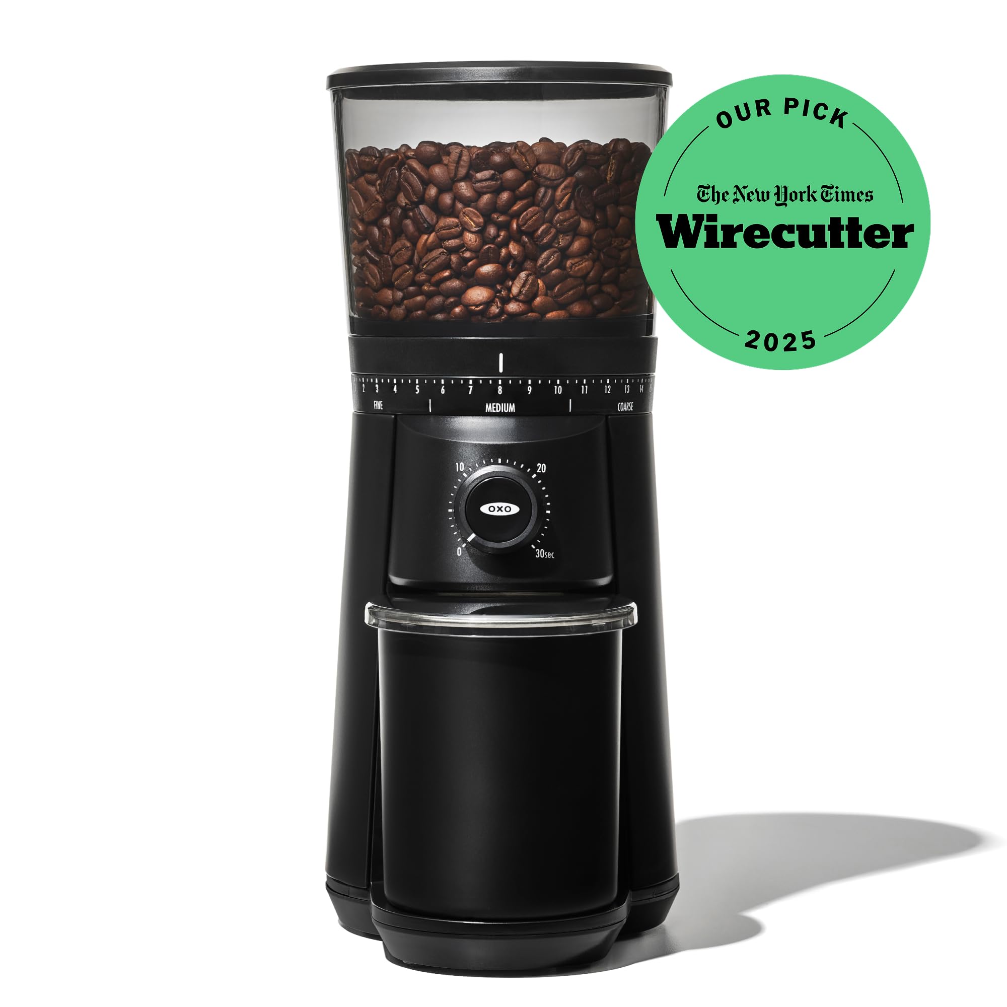 OXO Brew Conical Burr Coffee Grinder Stainless Steel One Touch Smart Grind