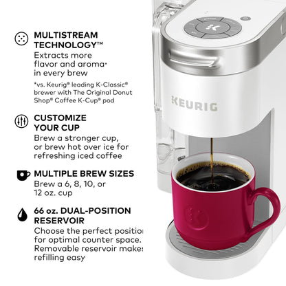 Keurig K Supreme Single Serve Coffee Maker MultiStream 4 Brew Sizes 66oz Reservoir Black