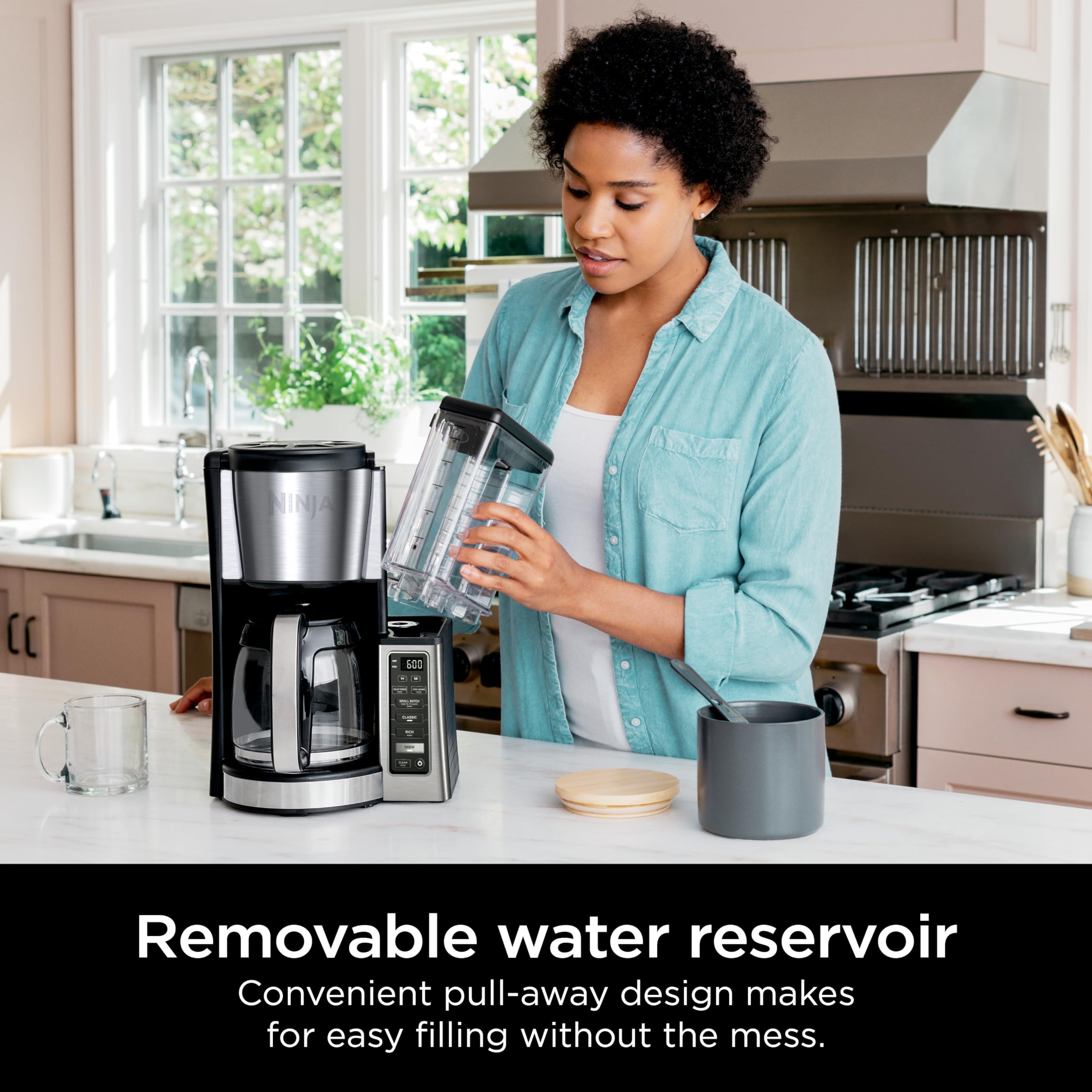 Ninja 12 Cup Programmable Coffee Brewer 2 Brew Styles 60oz Reservoir Black Stainless