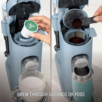 Ninja Single Serve Coffee Maker Pods & Grounds 4 Brew Styles 24oz Cup 56oz Reservoir PB051