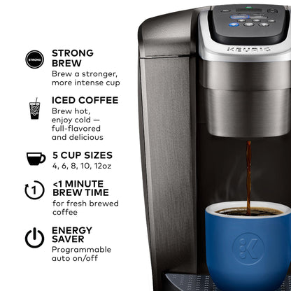 Keurig K Elite Single Serve Coffee Maker Strength & Temp Control Iced 8-12oz Brushed Slate