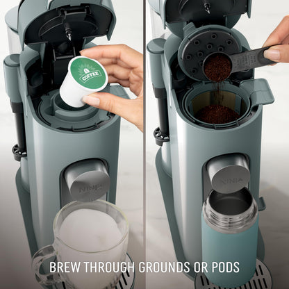Ninja Single Serve Coffee Maker Pods & Grounds 4 Brew Styles 24oz Cup 56oz Reservoir PB051