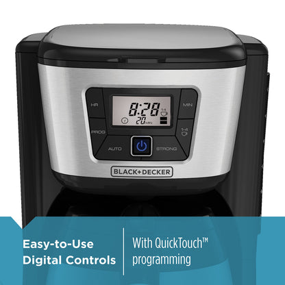 BLACK+DECKER 12 Cup Thermal Programmable Coffee Maker Brew Strength VORTEX CM2046S