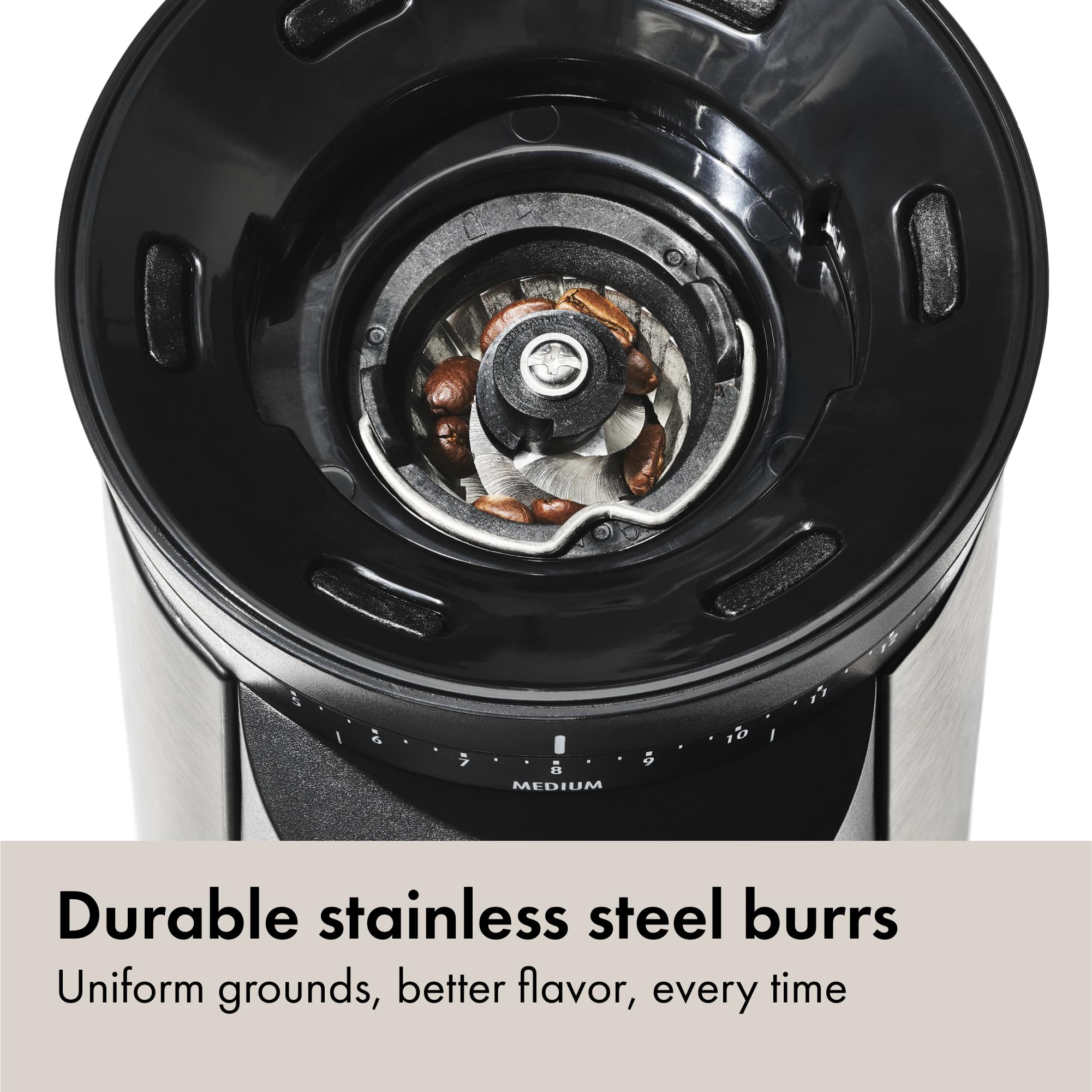 OXO Brew Conical Burr Coffee Grinder Stainless Steel One Touch Smart Grind
